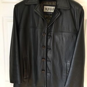 New M Julian Leather bomber jacket men’s large